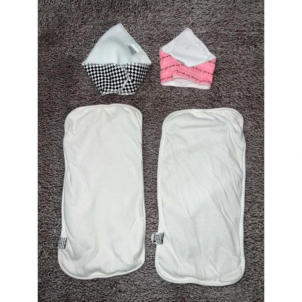 Copper Pearl Petite l'Amour Baby Burp Cloths Bandana Bibs 4 Pc Lot